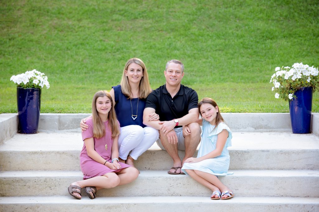 family in Betton Hills neighborhood in Tallahassee, FL USA
