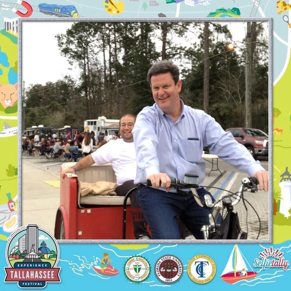 Mike Goldstein, owner of Capital City Pedicabs, at FSU