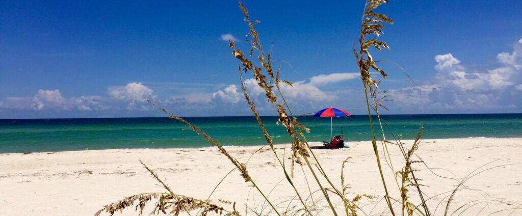 The beach at St. George Island near Tallahassee, FL