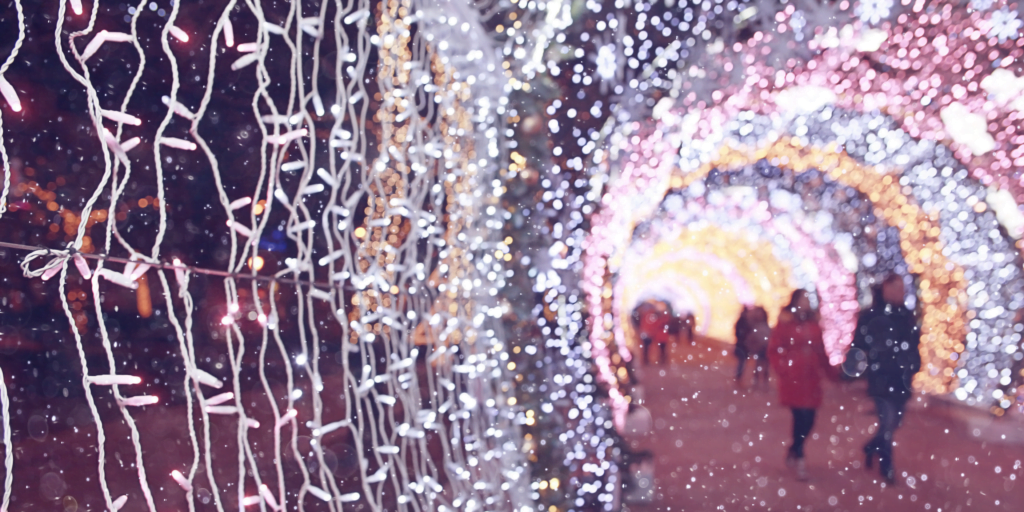 Christmas lights display